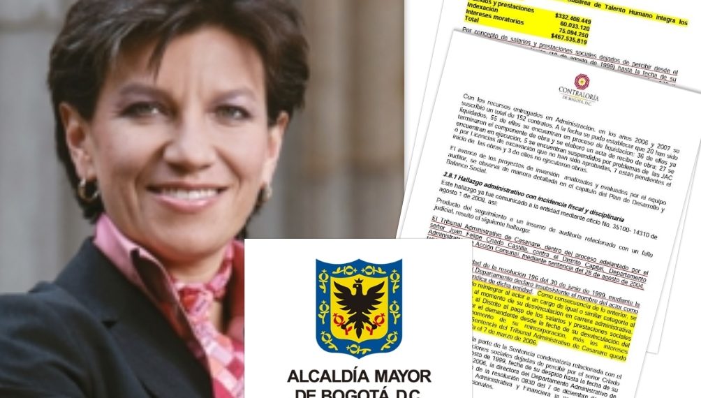 INVESTIGACIÓN: Claudia López puso a pagar $467 millones a la Alcaldía Mayor de Bogotá