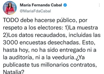 ‘Todo debe hacerse público por respeto a los electores’ Cabal ante elección de Zuluaga