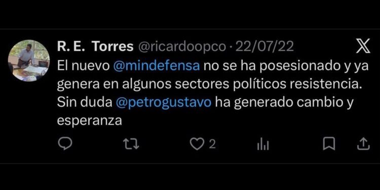 La otra cara de Ricardo Torres Castro: una década de trinos a favor de Petro que nadie mencionó al nombrarlo en el SENA